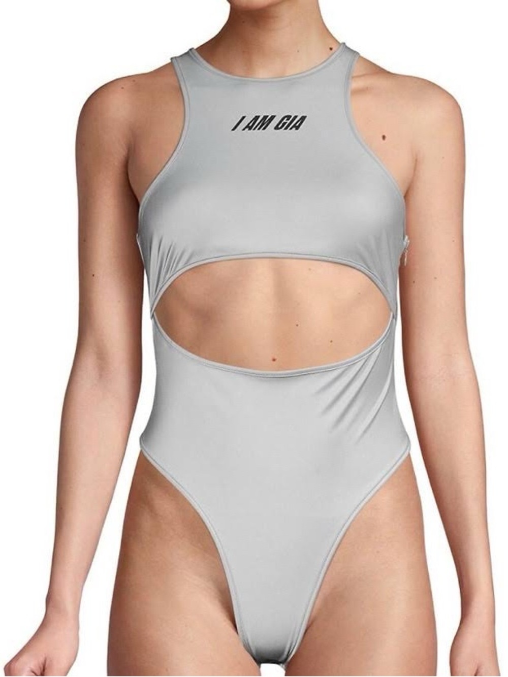 I.AM.GIA Calypso Cutout Bodysuit In Silver